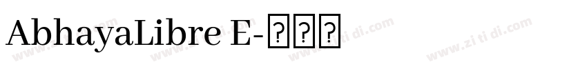 AbhayaLibre E字体转换